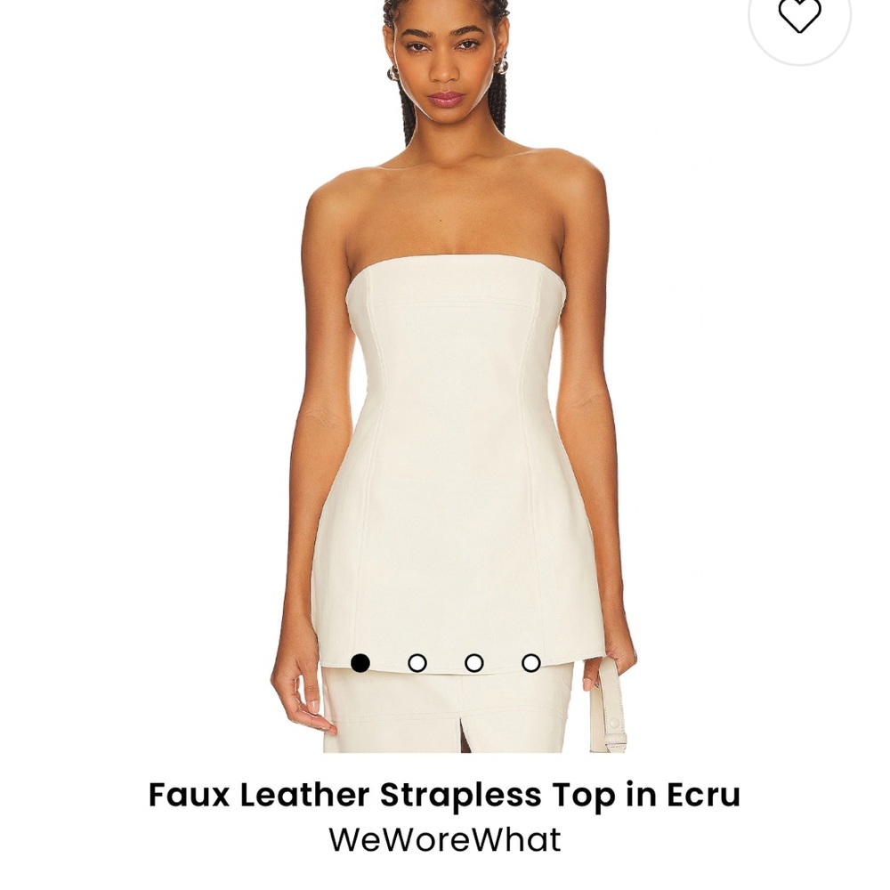 WeWoreWhat Ecru Strapless Top